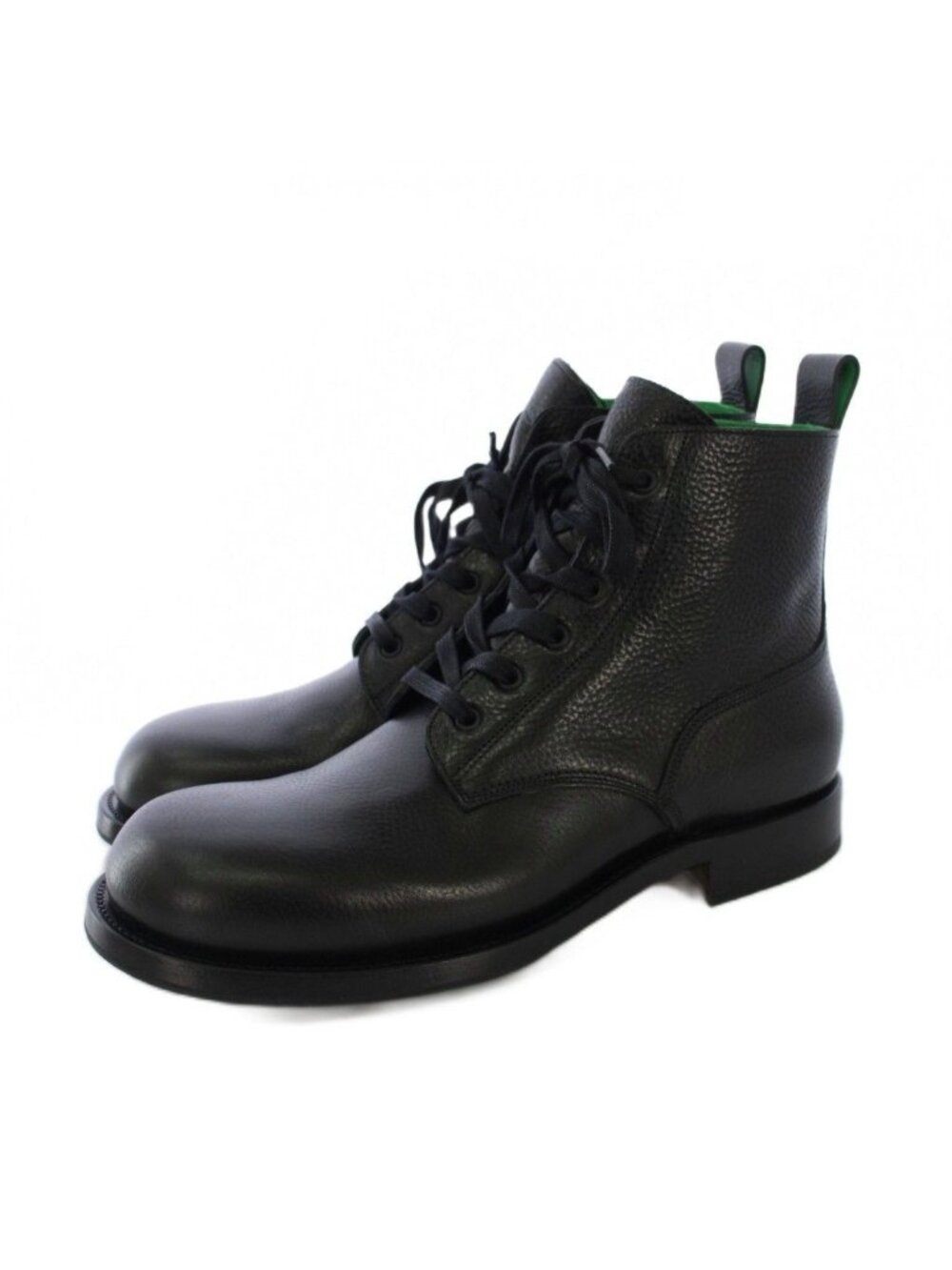 Bottega Veneta Wardrobe Lace-up Boots Short Leather Black
